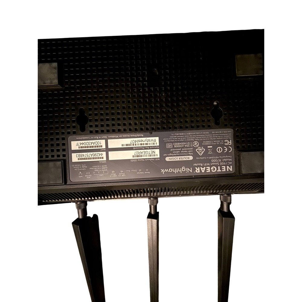 NETGEAR Nighthawk R7000 AC1900 Smart WiFi Router Dual Band Tested Working - Picture 3 of 6